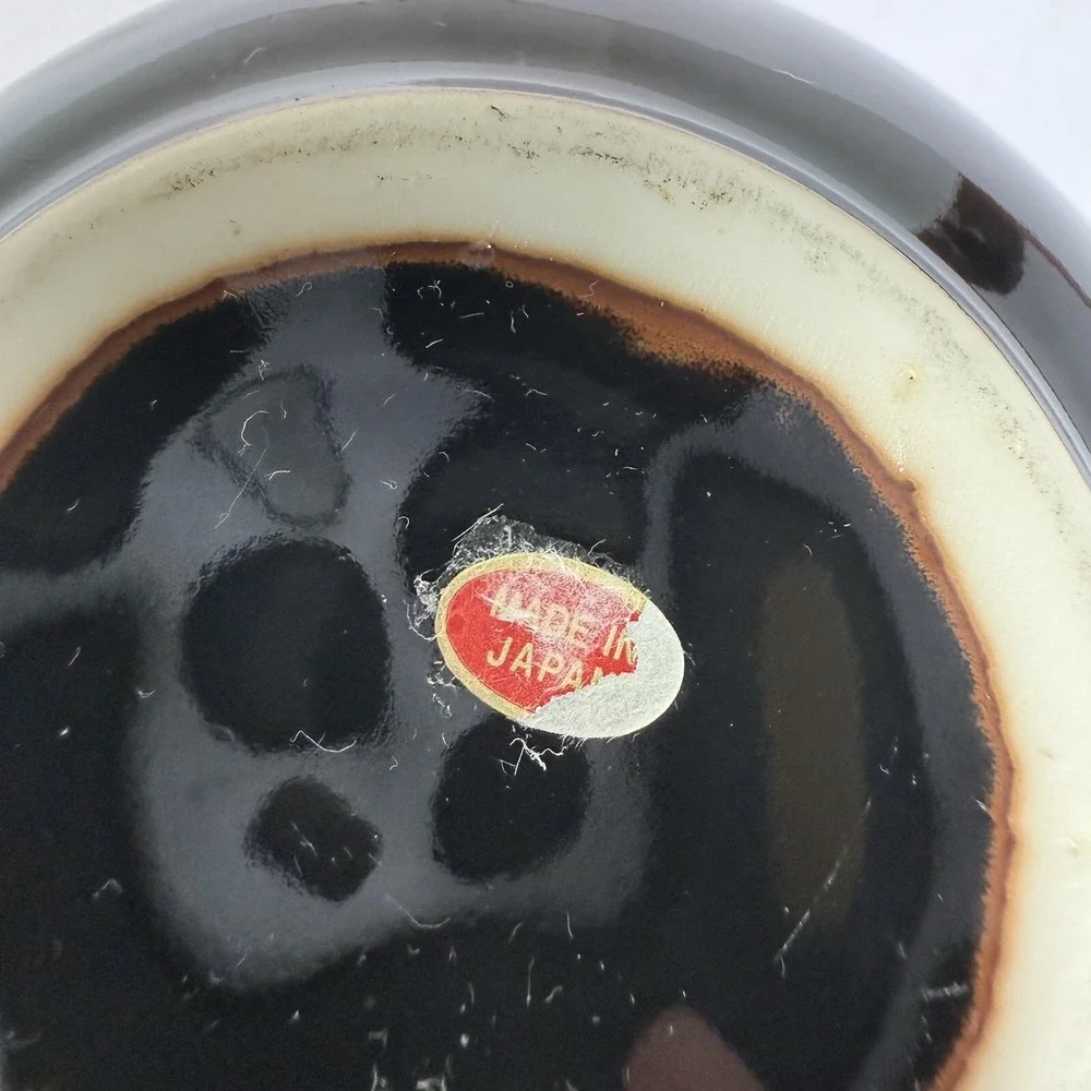 Japanese Dark Brown Glazed Ceramic Sake‎ 5